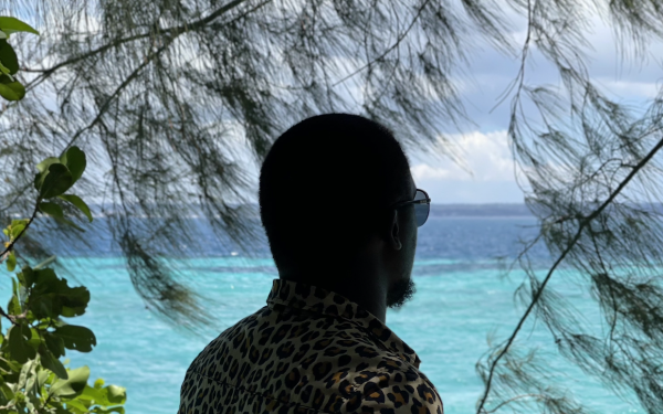how to write senior project essay A photo of a man in sunglasses looking at blue ocean waters.