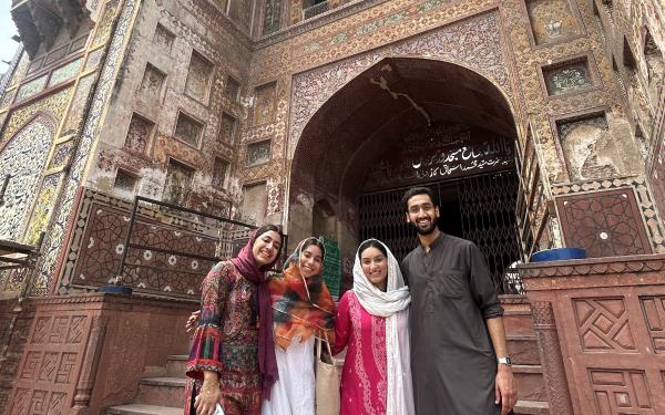 Hana Rehman and her friends in Pakistan