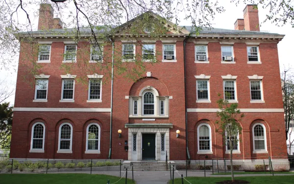 A photo of Philip Brooks House, located in Harvard Yard.