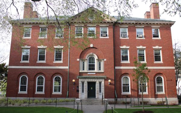 A photo of Philip Brooks House, located in Harvard Yard.