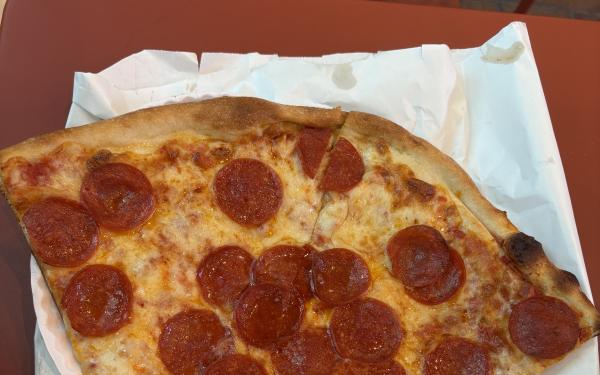 2 pepperoni slices from Joe's Pizza