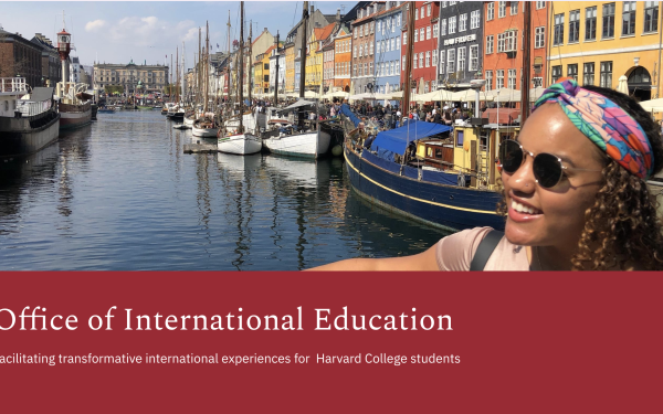 Screenshot of Harvard's Office of International Education