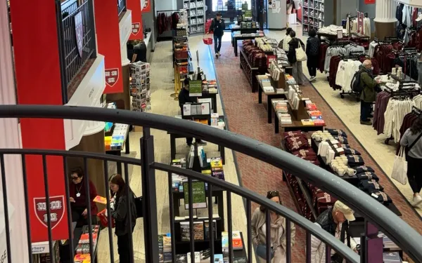 The view of the first floor of The Coop from the second floor balcony
