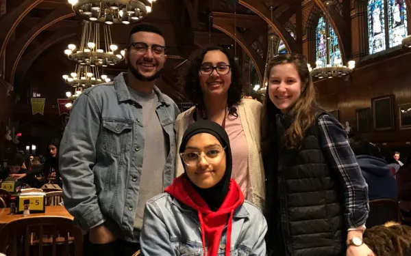 Group of friends at Annenberg Hall