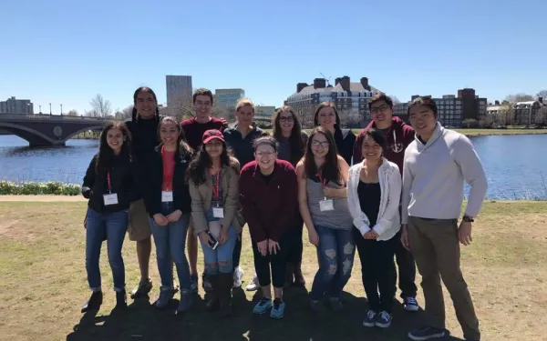 students attending an event at Harvard's admitted student's weekend