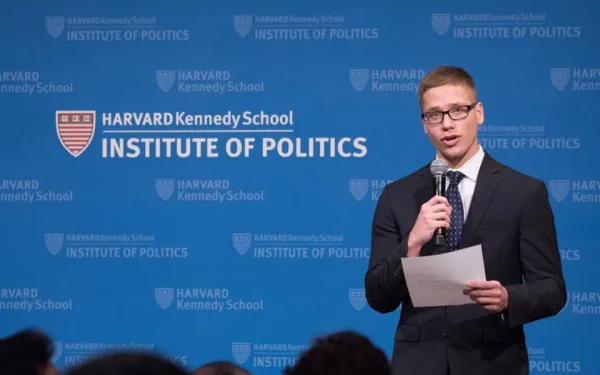 Student Speaking on Stage