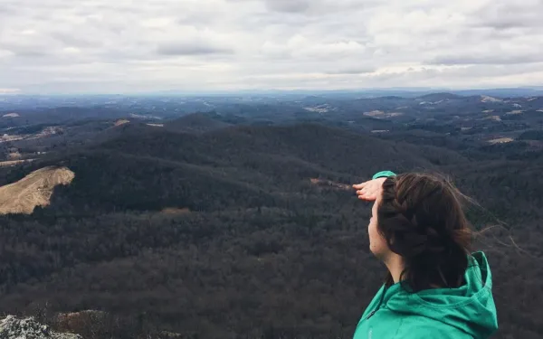 Photo: Me looking into distnace over mountains
