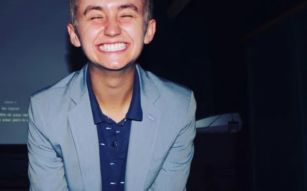 Selfie of the author smiling