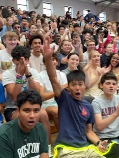 Image of @harvardcollege Welcome event going crazy 🔥 #Harvard #HarvardCollege #WelcomeToHarvard #Harvard28 #Harvard2028  ♬ original sound - harvardcollege - Harvard College